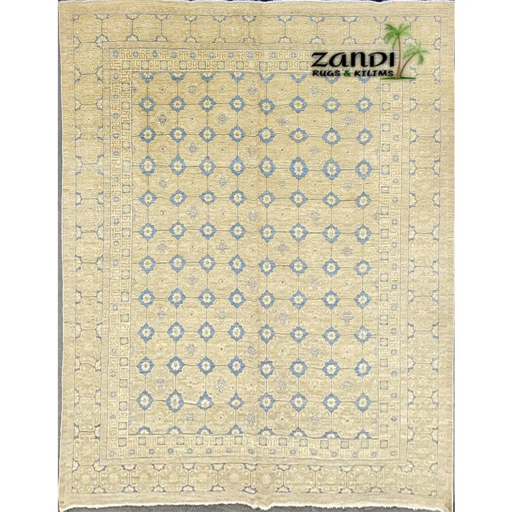 One Of The Kind Afghani Khotan Rug 10'5" x 8'1" zandirugs